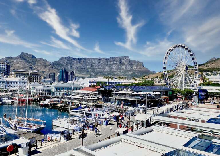 Southern Africa Safari - Cape Town and Table Mountain as seen from the V&A Waterfront