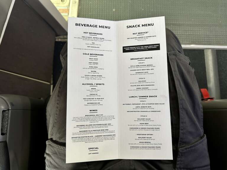 Premium Class Dining, Lift Airlines