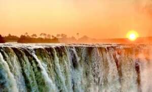 Victoria Falls At Sunrise